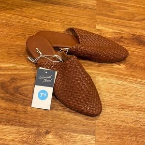 Brown slip on shoes
